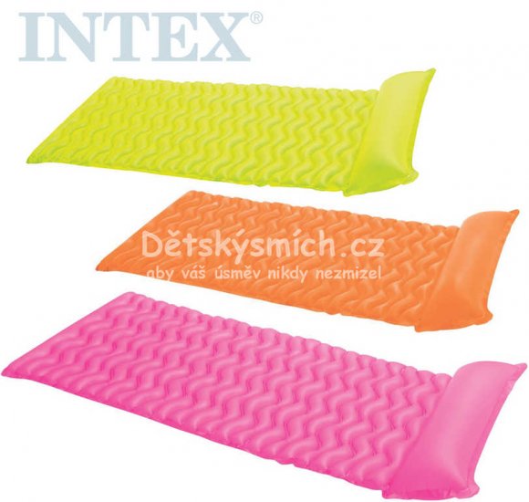 INTEX Lehtko nafukovac vlnky 229x86cm matrace do vody 3 barvy - Kliknutm na obrzek zavete