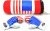 Boxersk dtsk set pytel boxovac + rukavice 1 pr potisk vlajk