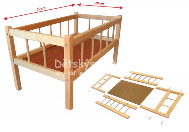 DEVO Postlka devn pro panenku 50x28 cm * DEVN HRAKY * - Kliknutm na obrzek zavete