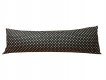 Povlak na dlouhý polštář 45x120cm - Černý, bílý puntík 11mm