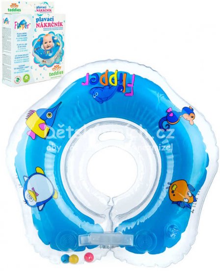 Nkrnk baby nafukovac plavac Flipper kruh modr do vody pro - Kliknutm na obrzek zavete