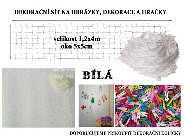 Bl dekoran s na zavovn 4x1,2m oko 5x5cm - Kliknutm na obrzek zavete