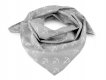 Bavlněný šátek bílé kotvy na šedé
