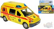 KIDS GLOBE Ambulance auto kovové 14 cm PB sanitka se zvukem a sv