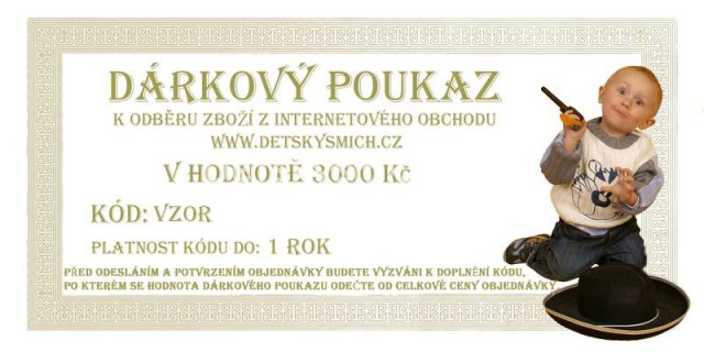 D�rkov� poukaz v hodnot� 3000,- K� - Kliknut�m na obr�zek zav�ete