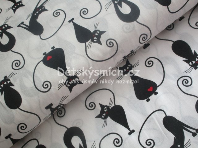 Bavlnn ltka metr - ern koka na blm - Kliknutm na obrzek zavete