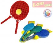 LORI 227 Set na soft tenis 2 barevné rakety a míček 4 barvy plas [60034]