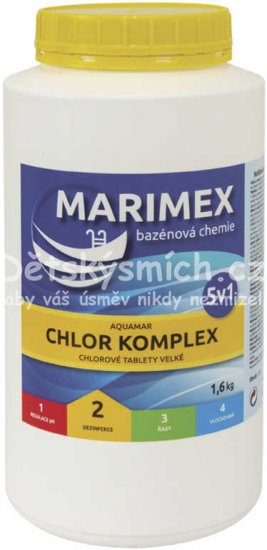 MARIMEX Chlor Komplex 5v1 baznov chemie 1,6kg 8 tablet - Kliknutm na obrzek zavete