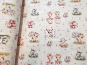 Bavlnn ltka 3D tisk metr e 240 cm - Vesel mltka ZOO