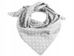 Bavlněný šátek světle šedý - bílý puntík 7 mm