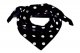 Bavlněný šátek černý - bílý puntík 17 mm