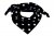 Motorkářský bavlněný šátek 90x90cm černý, bílý puntík 17mm