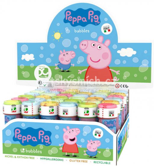 Bublifuk Peppa Pig 60ml dtsk bublifukova s hrou ve vku - Kliknutm na obrzek zavete