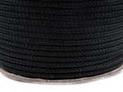 Oděvní šňůra PES O4 mm - černá [310006-9001]