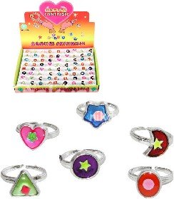 Prstnek plastov dtsk biuterie rzn druhy 7 tvar - Kliknutm na obrzek zavete