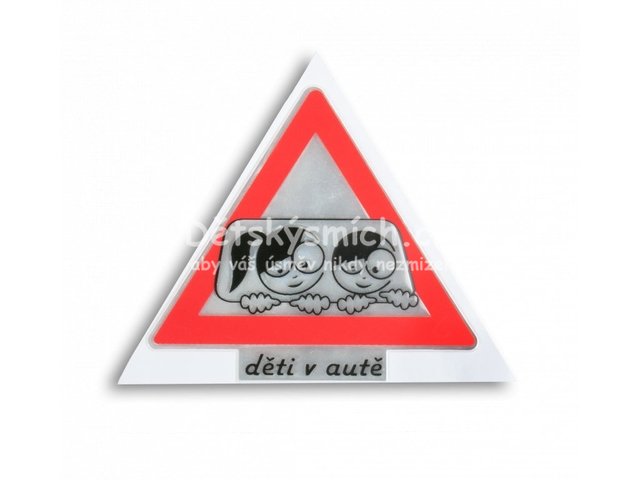 Reflexn samolepka POZOR dti v aut 1ks - Kliknutm na obrzek zavete