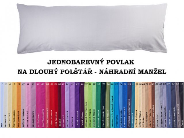 Bavlnn povlak na polt 50x150cm - jednobarevn - Kliknutm na obrzek zavete
