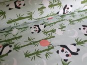 Bavlněná látka metráž šíře 240 cm - Panda s balónkem [DA-152304]