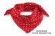Bavlněný šátek červený - bílý puntík 7 mm