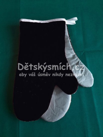 Kuchysk chapky s teflonem Jednobarevn ern - Kliknutm na obrzek zavete