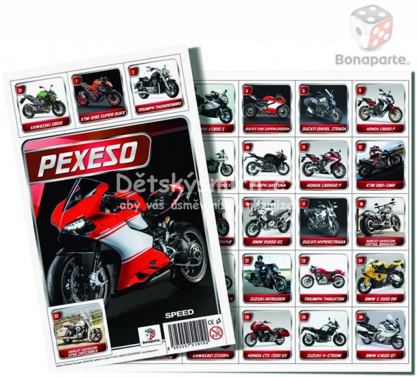BONAPARTE Pexeso Moto Speed Motorky fotografie *SPOLEENSK HRY* - Kliknutm na obrzek zavete