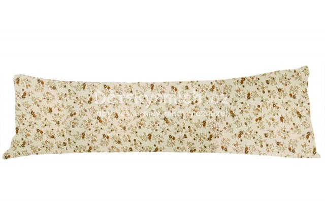 Povlak na dlouh polt 45x120cm - Drobn kvtky na smetanov - Kliknutm na obrzek zavete