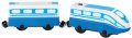 BINO Vlak osobní vysokorychlostní modrý Thomas set mašinka s vag