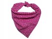 Trojcípý bavlněný šátek - Drobný kvítek na růžové