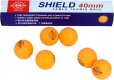 Mky na stoln tenis ping pong Shield oranov set 6ks 4cm krab