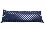 Povlak na dlouh polt 55x180cm - Tmav modr bl puntk 17mm