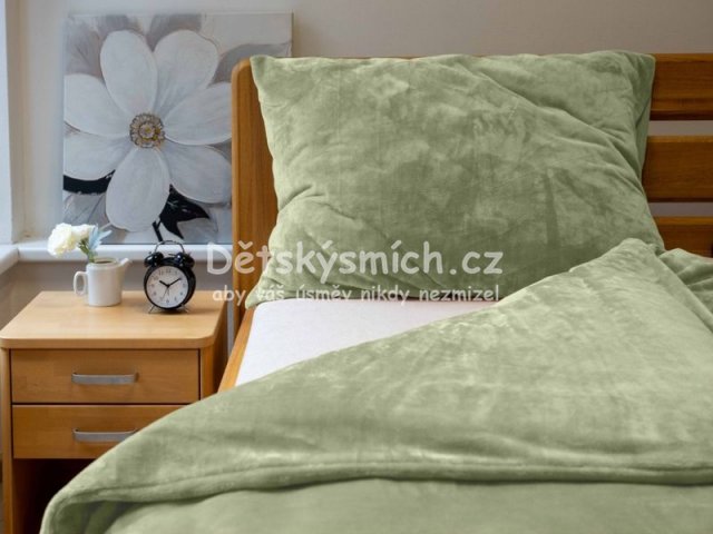 Mikroplyov povleen 140x200, 70x90cm olivov zelen - Kliknutm na obrzek zavete