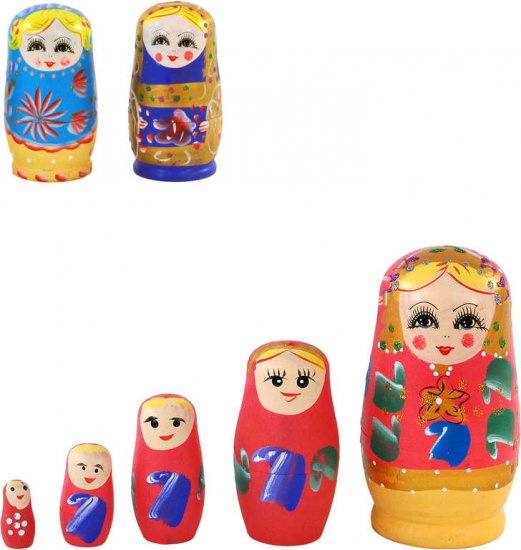 PL DEVO Skldac panenka 5v1 matrjoka rusk 2 druhy *DEVN H - Kliknutm na obrzek zavete