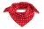 Motorkářský bavlněný šátek červený, bílý puntík 7mm