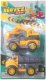 Auto stavebn stroj set 2ks luto-ed 2 barvy plast na kart