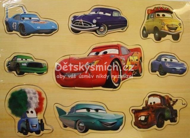 Devn vkldac puzzle Cars Blesk McQueen - Kliknutm na obrzek zavete