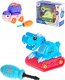 Auto montn dinosaurus 11cm roubovac set s nstrojem 4 druhy