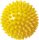 ACRA Míček masážní 7,5cm žlutý balónek ježek s bodlinkami v krab