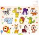BINO DEVO Baby puzzle vkldac zvtka safari 11 dlk na desc