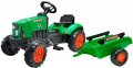 FALK Set baby traktor Super Charger šlapací Zelený vozítko s val