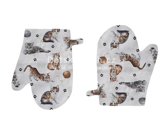 SADA 2ks kuchysk chapky - kotka na bl - Kliknutm na obrzek zavete