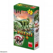 DINO Puzzle 60 dlk Dinosaui 6 druh + figurka dinosaura