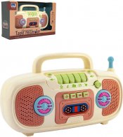 Radio (kazeťák) dětský retro radiomagnetofon s písničkami na bat [59732]
