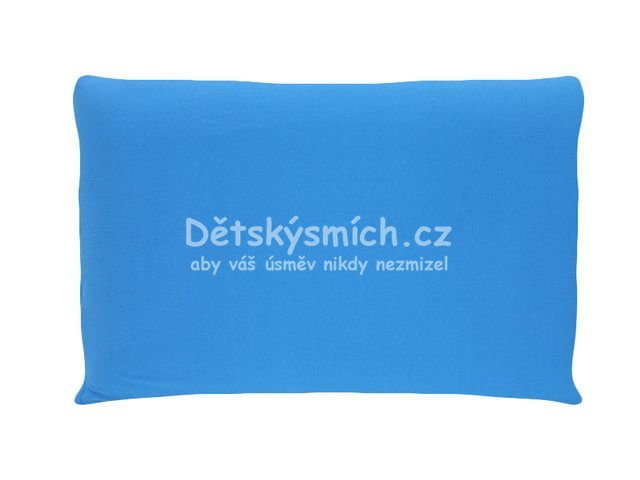Jersey povlak na anatomick polt 40x60 - azurov modr - Kliknutm na obrzek zavete
