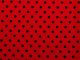 Motorkářský bavlněný šátek červený, černý puntík 8mm