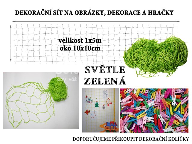 Svtle zelen dekoran s na zavovn 5x1m oko 10x10cm - Kliknutm na obrzek zavete