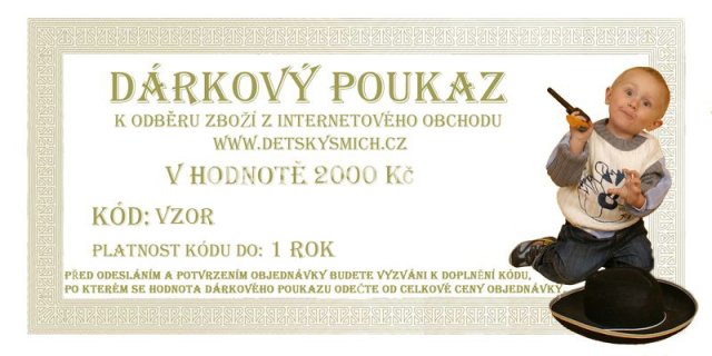 D�rkov� poukaz v hodnot� 2000,- K� - Kliknut�m na obr�zek zav�ete