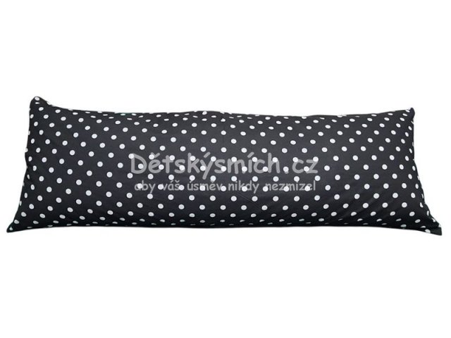 Povlak na dlouh polt 45x120cm - ern, bl puntk 17mm - Kliknutm na obrzek zavete
