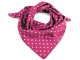 Bavlněný šátek sytě růžový - bílý puntík 7 mm