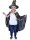 KARNEVAL Pl᚝ kouzelnick� �ern� + klobouk vel.S (104-128cm) 3-8