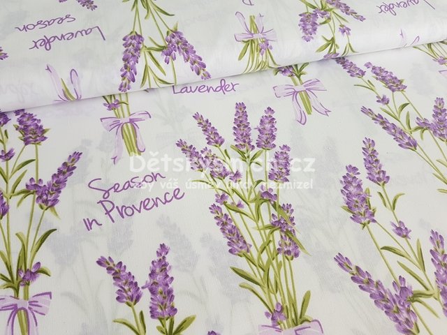 Bavlnn ltka metr - Levandule Provence styl - Kliknutm na obrzek zavete